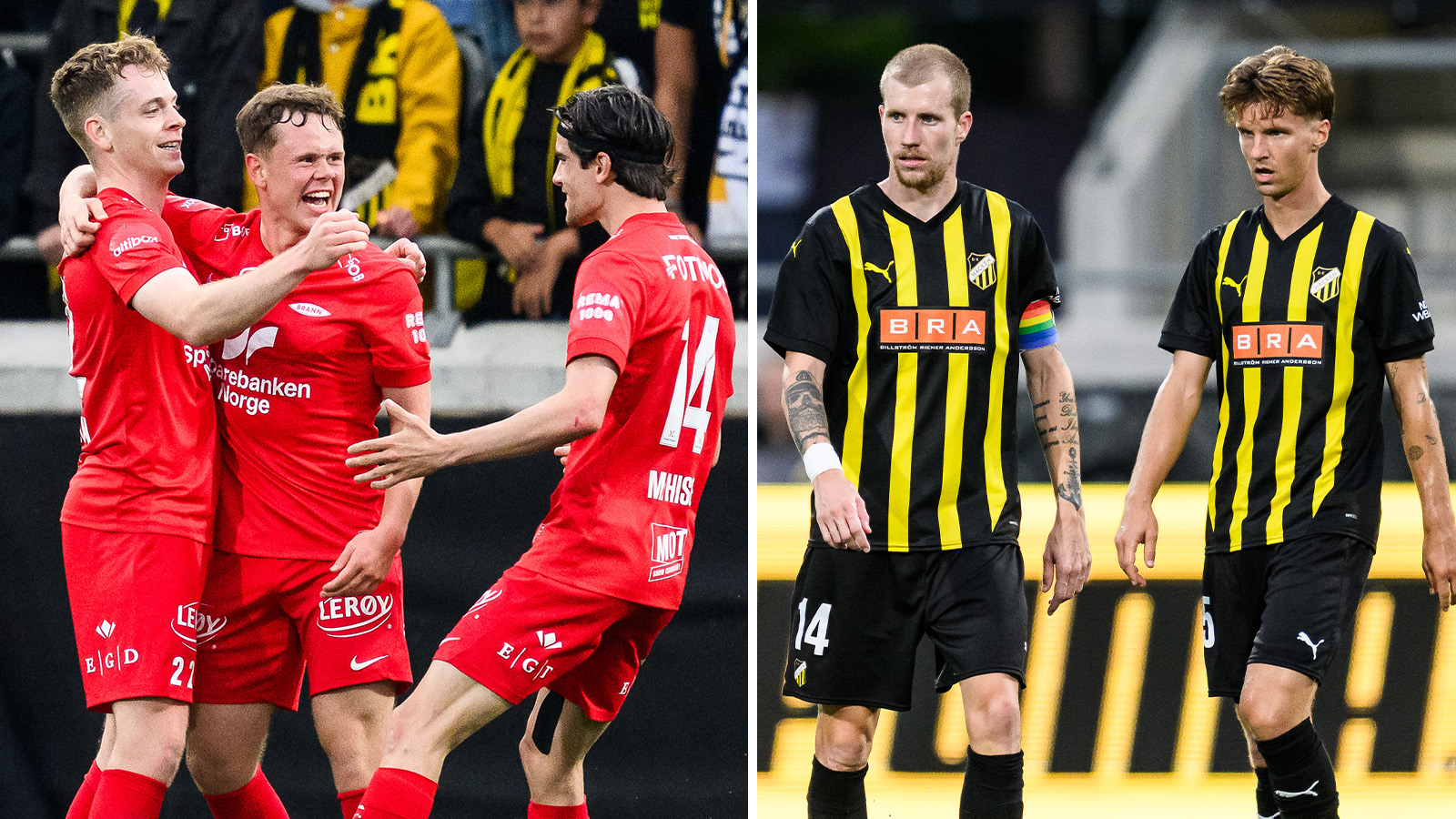 JUST NU: Häcken illa ute – föll med två mål hemma mot Brann