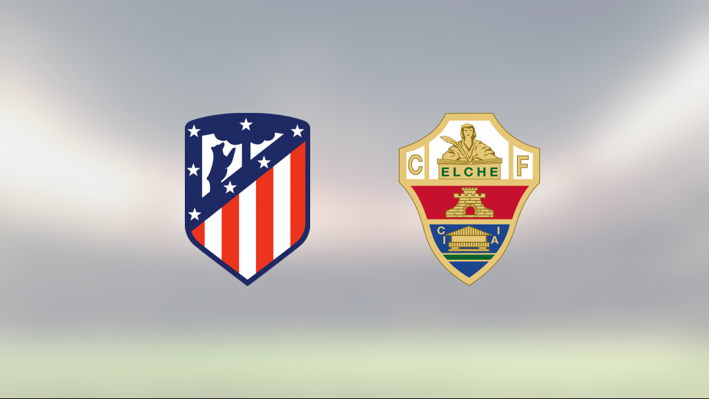 Atletico Madrid kryssade hemma mot Elche
