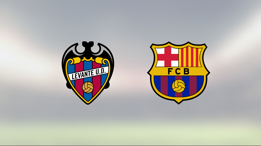 Tuff match slutade med seger för Barcelona mot Levante