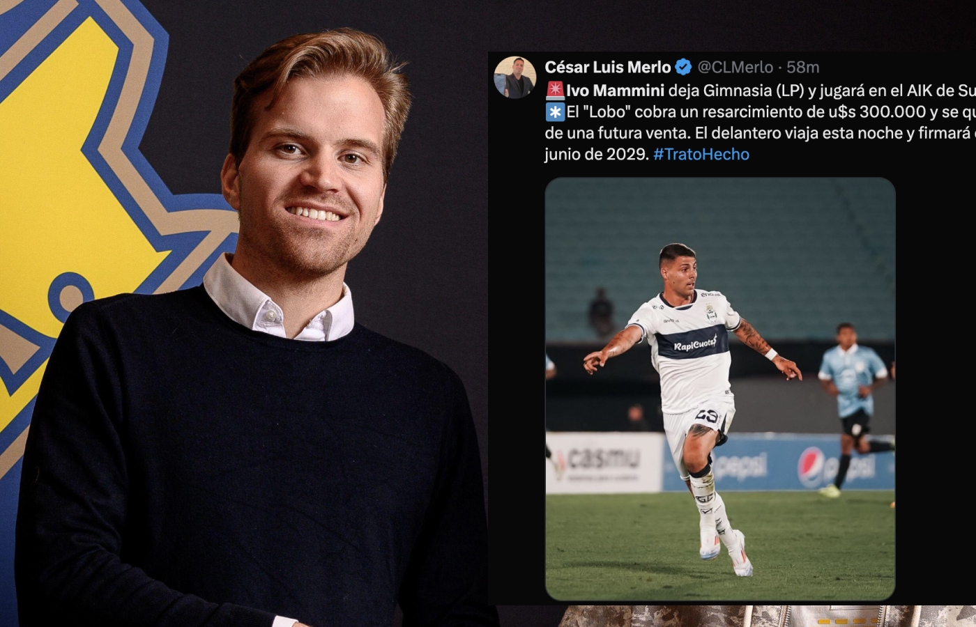 Uppgifter: AIK värvar argentinsk forward från Gimnasia
