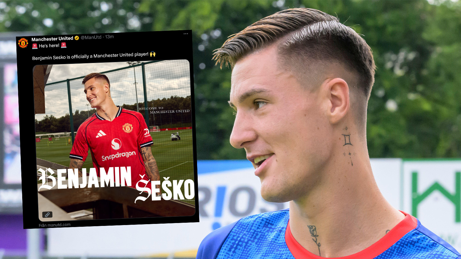 Officiellt: Benjamin Sesko klar för Manchester United