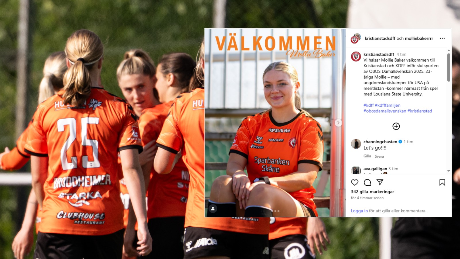 Klart: Kristianstads DFF värvar Mollie Baker