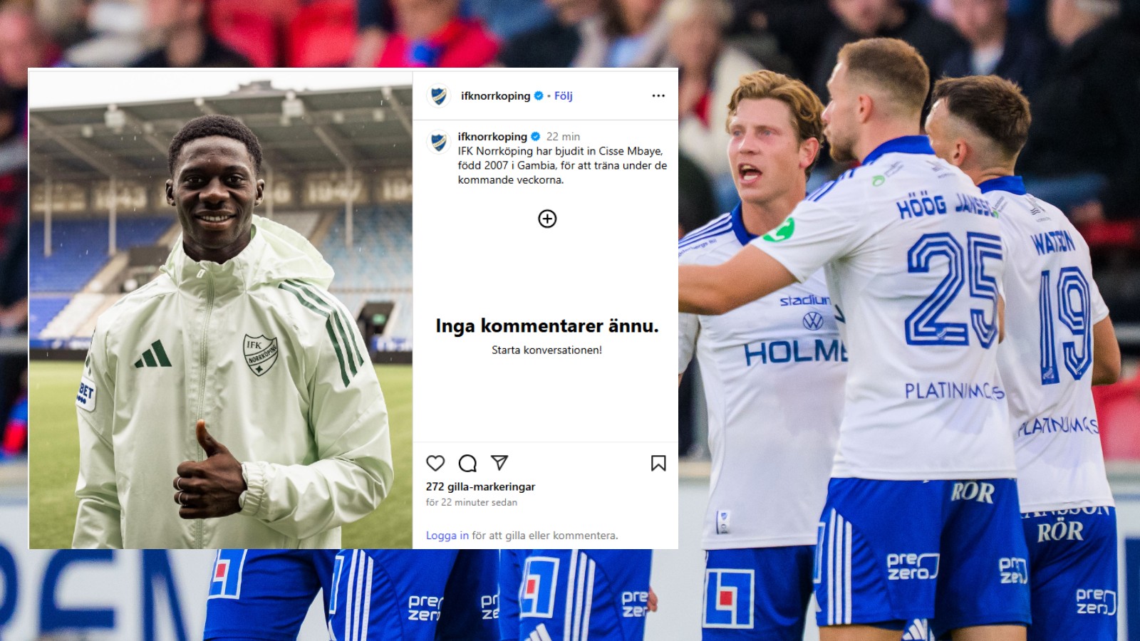 Norrköping bekräftar: Plockar in provspelare