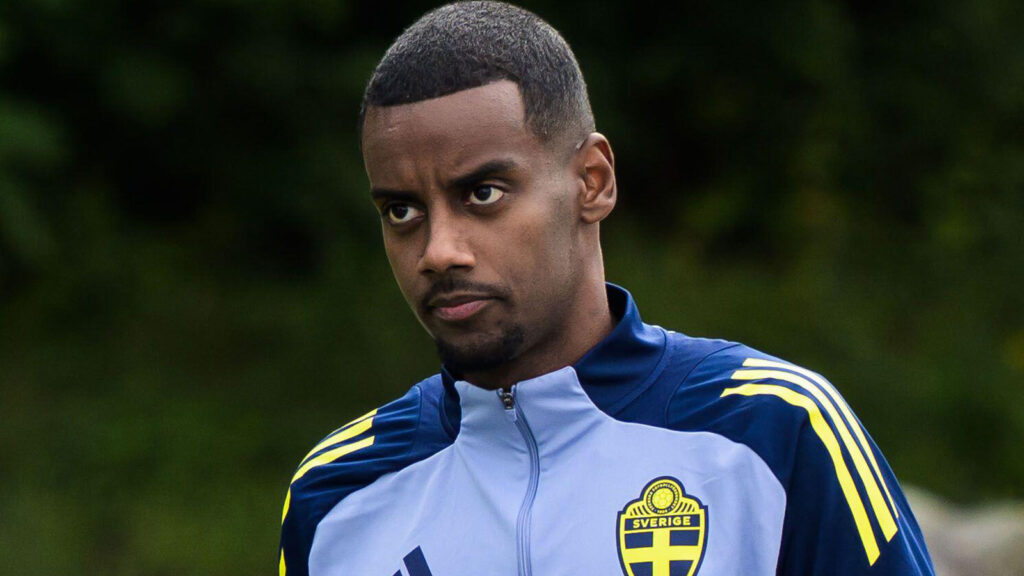 Stockholm, Sverige. 2 september 2025. 250902 Alexander Isak från det svenska fotbollslandslaget under en träningssession den 2 september 2025 i Stockholm. Foto:
