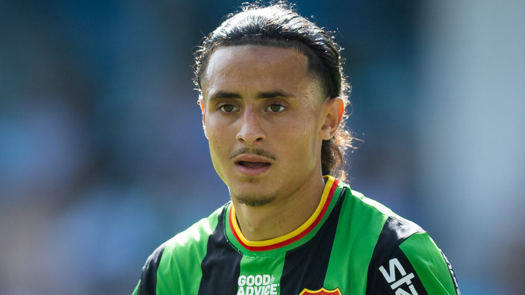 250726 GAIS Amin Boudri under fotbollsmatchen i Allsvenskan mellan GAIS och Halmstad den 26 juli 2025 i Göteborg.