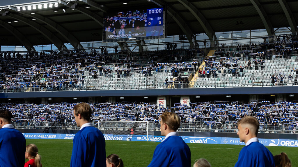 250921 Övre ståplats på Gamla Ullevi är halvtom efter protester från supportrar inför fotbollsmatchen i Allsvenskan mellan IFK Göteborg och Brommapojkarna den 21 september 2025 i Göteborg.