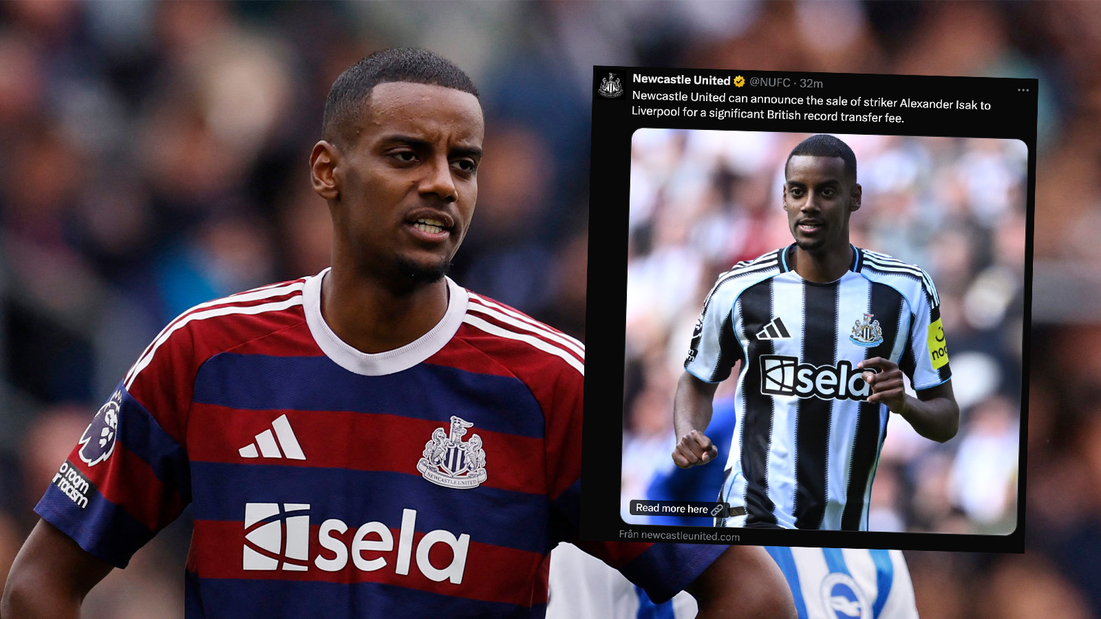 Newcastles avsked till Alexander Isak – 37 ord