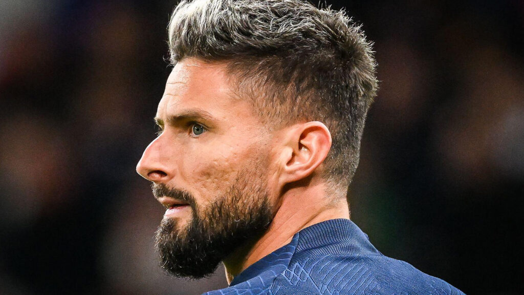17 oktober 2023, Villeneuve-d'Ascq, Frankrike, Frankrike: Olivier GIROUD från Frankrike under den internationella vänskapsmatchen mellan Frankrike och Skottland på Pierre Mauroy Stadium den 17 oktober 2023 i Villeneuve-d'Ascq nära Lille, Frankrike.