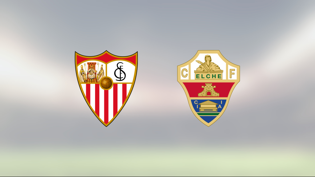 Sevilla i ledning i halvtid – tappade segern mot Elche