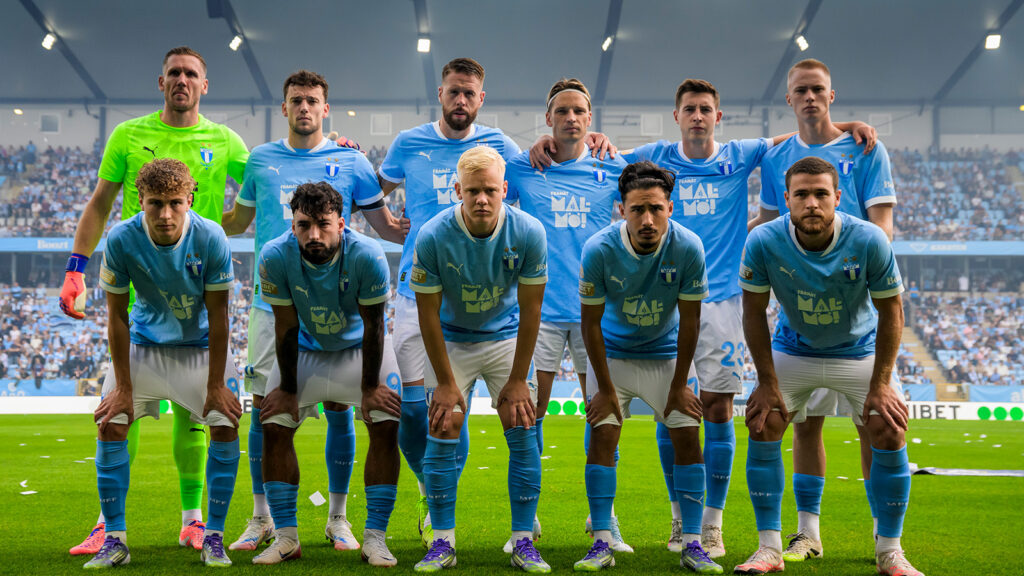 250920 Malmö FFs startelva inför fotbollsmatchen i Allsvenskan mellan Malmö FF och Djurgården den 20 september 2025 i Malmö.

