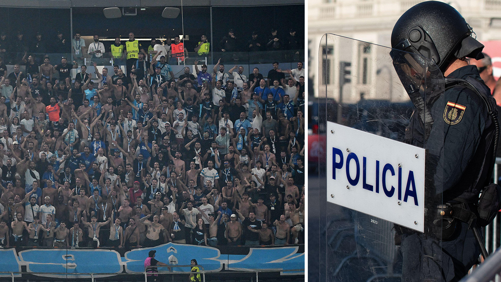 Skandalscener: Supportrar i bråk med polis