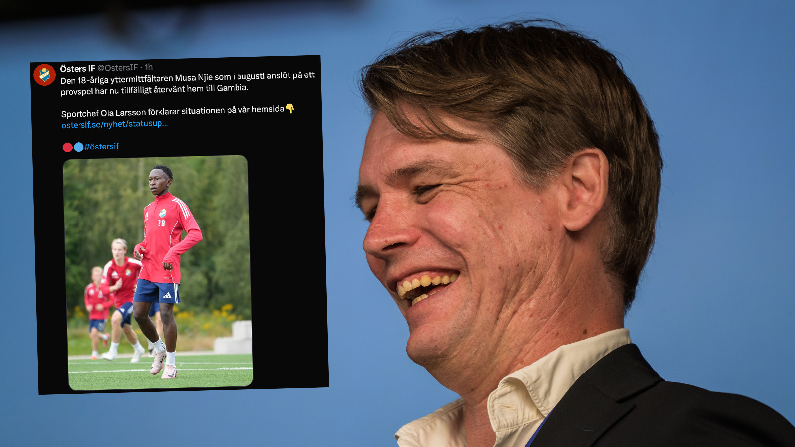 ”Han är väldigt, väldigt bra” – Ola Larsson om Musa Njie
