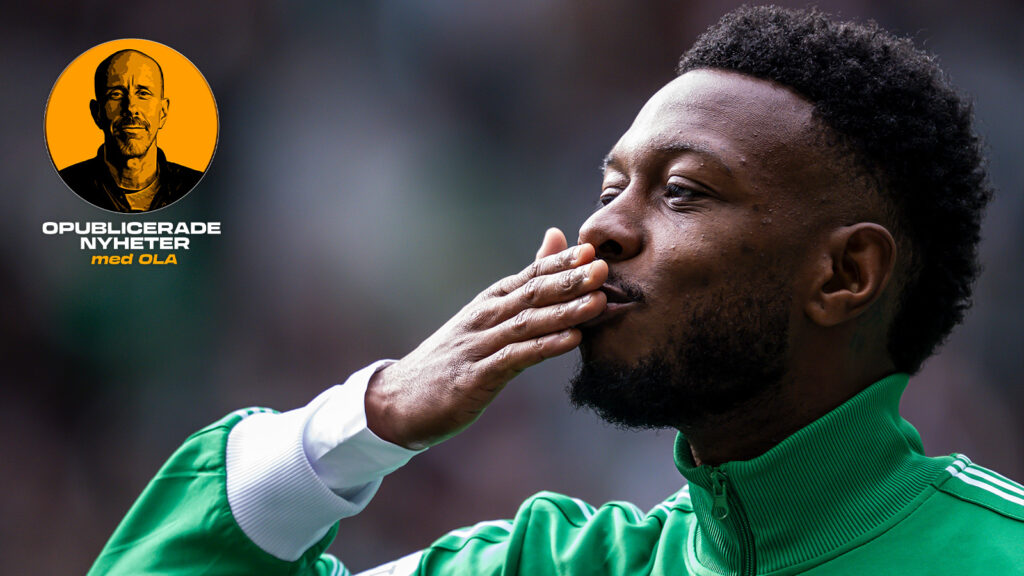 250330 Hammarbys Shaquille Pinas inför fotbollsmatchen i Allsvenskan mellan Hammarby och IFK Göteborg den 30 mars 2025 i Stockholm.