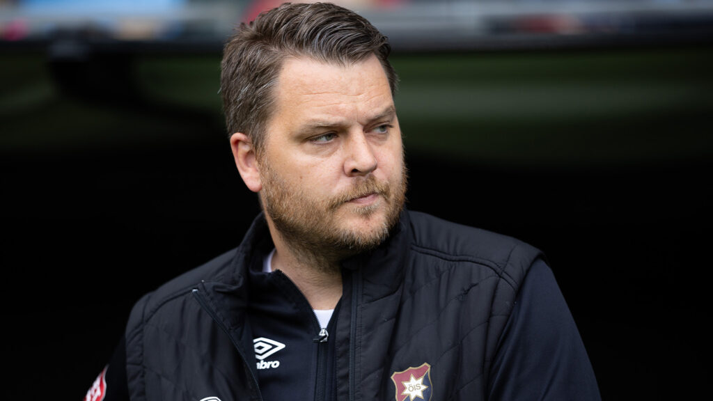 250628 Örgrytes tränare Andreas Holmberg inför fotbollsmatchen i Superettan mellan Örgryte och Helsingborg den 28 juni 2025 i Göteborg.