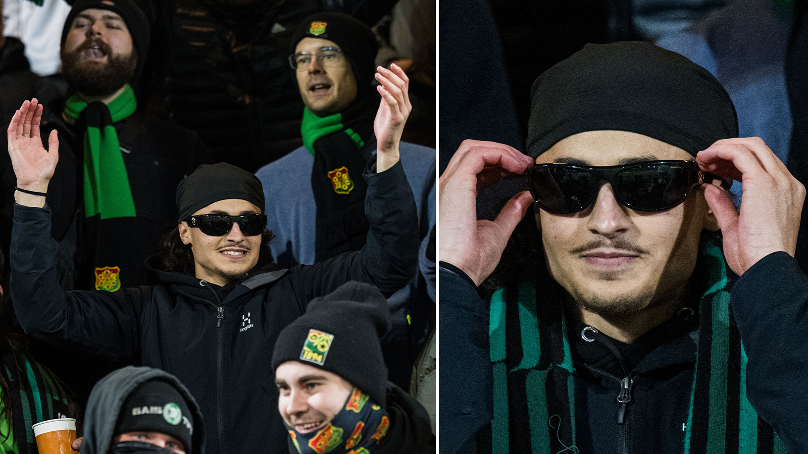 BILDEXTRA: Här dyker Boudri upp i Gais-klacken