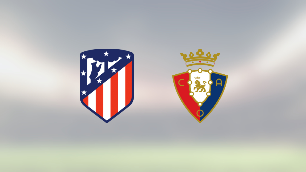 Atletico Madrid sänkte Osasuna – Thiago Almada matchhjälte