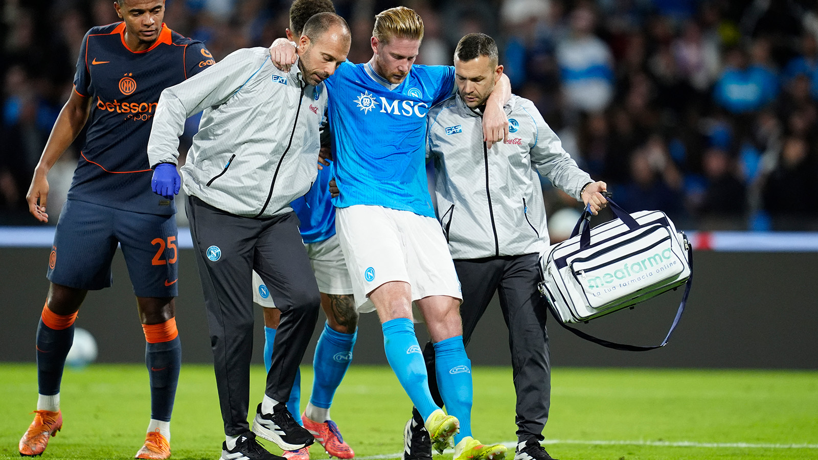 Napolis besked: Kevin De Bruyne skadad – borta länge period