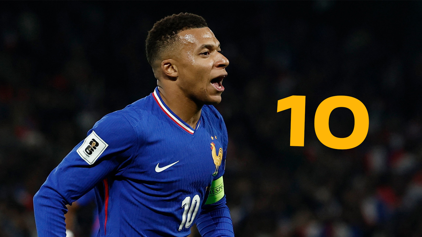Kylian Mbappé gör mål – för tionde matchen i rad