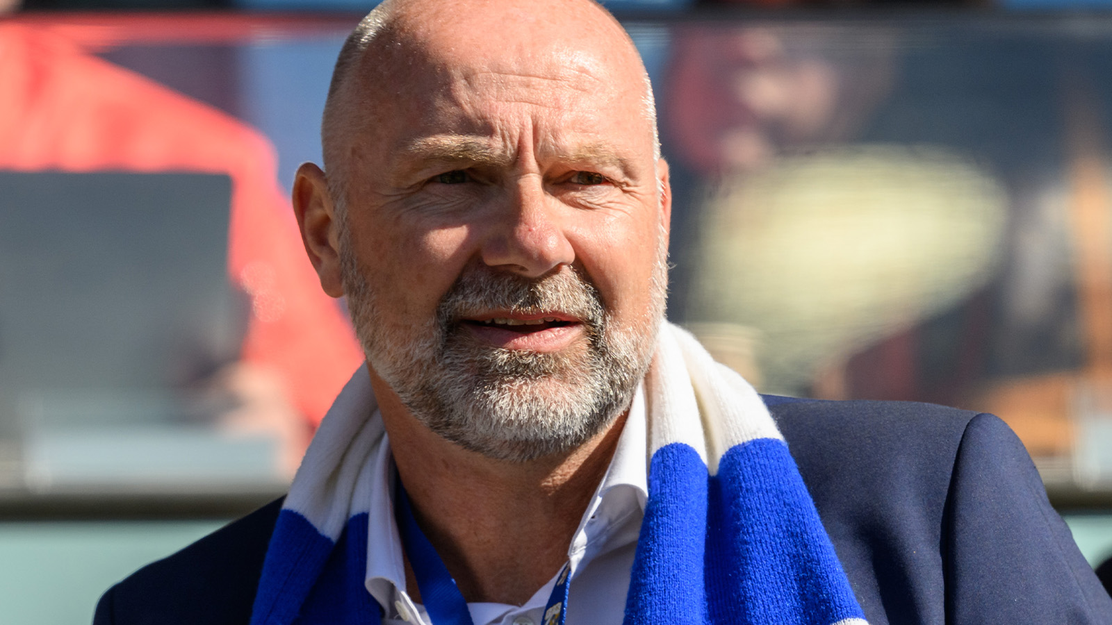 250405 IFK Göteborgs klubbdirektör Håkan Mild på läktaren under fotbollsmatchen i Allsvenskan mellan IFK Göteborg och Halmstad den 5 april 2025 i Göteborg.