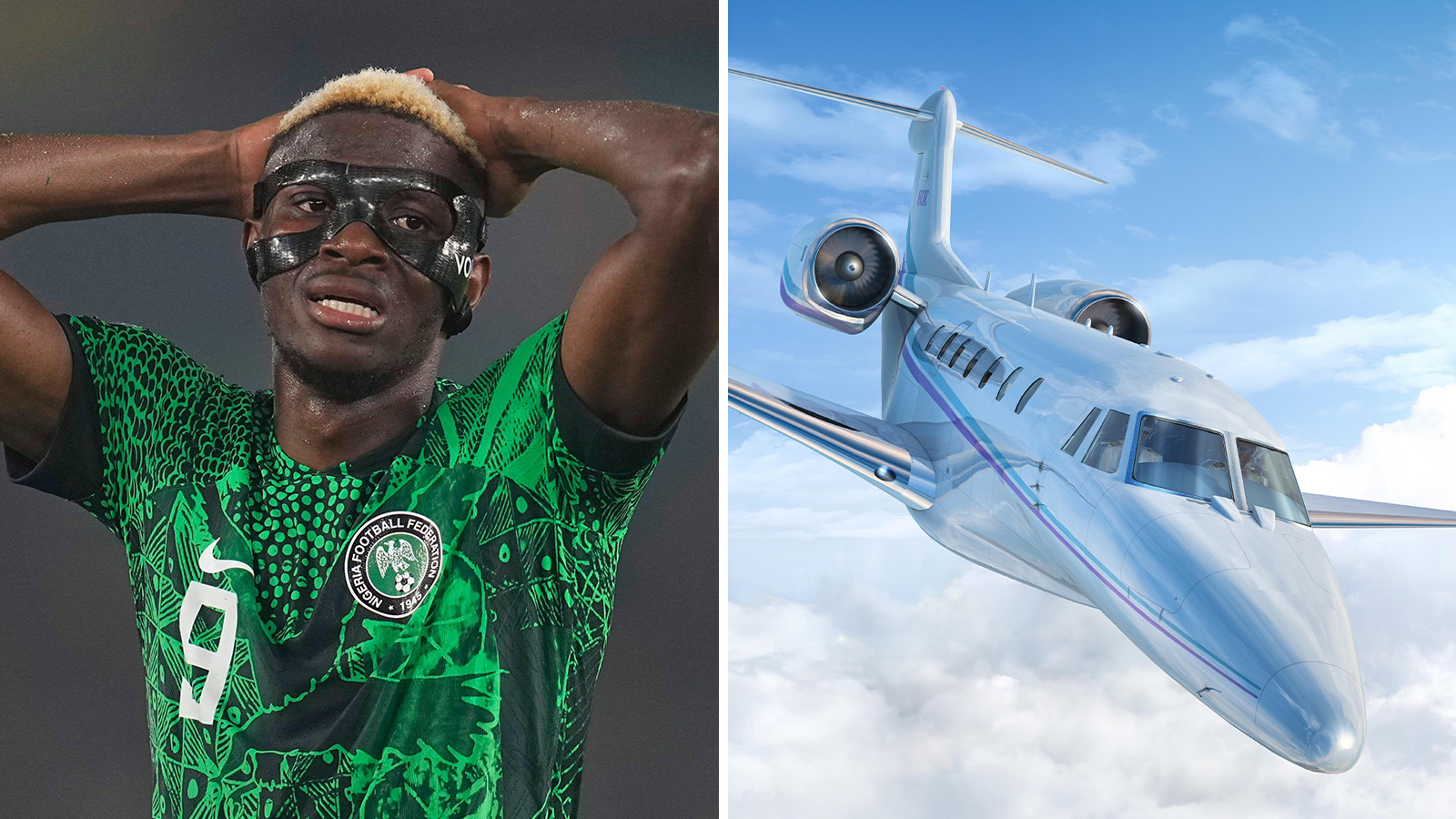 Nigerias landslag tvingades nödlanda med flygplan