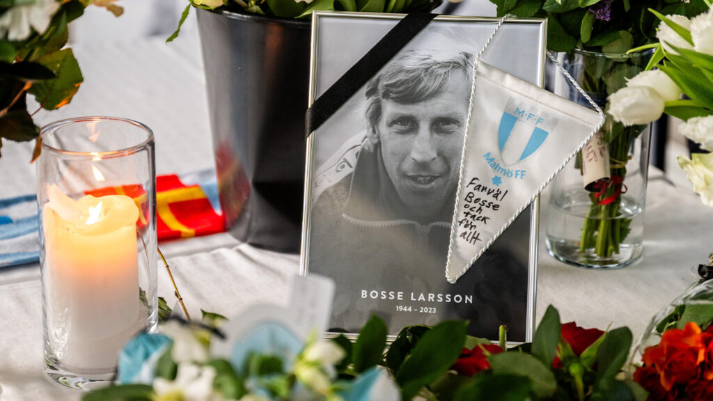240111 Minnesceremoni för Bosse Larsson på Malmö Stadion den 11 januari 2024 i Malmö.
