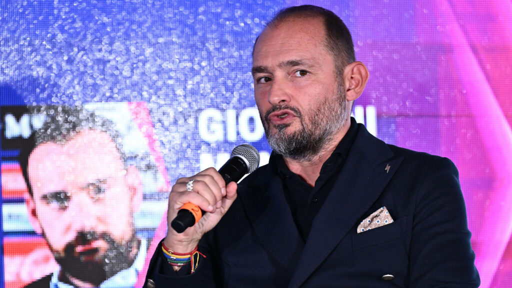Gianluca Di Marzio från SKY under Social Football Summit 2024 på Olympiastadion den 19 november 2024 i Rom, Italien.