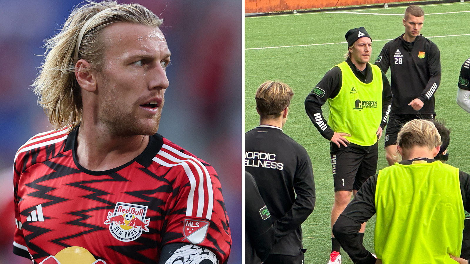 Bomben: Här tränar Emil Forsberg med Gais