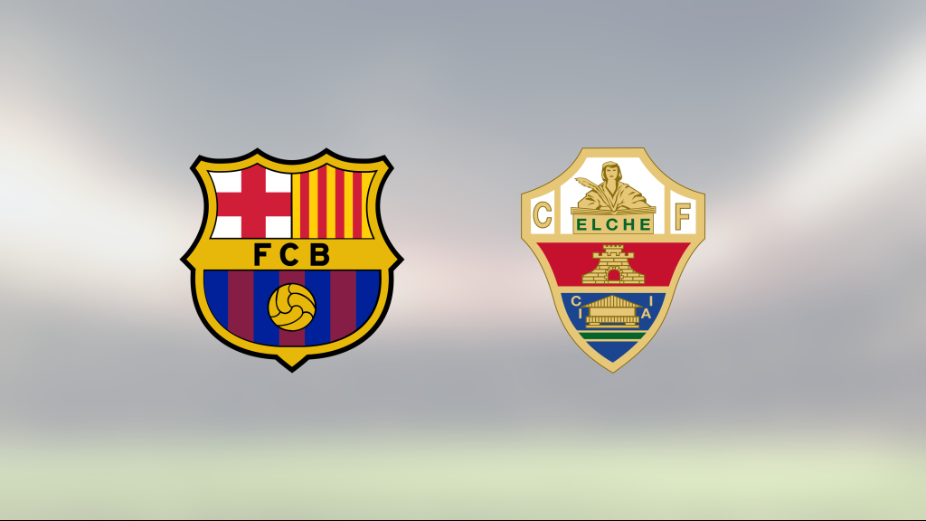 Barcelona vann med 3–1 mot Elche