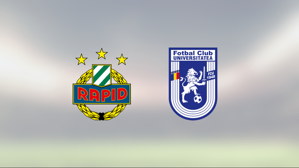 Rapid Wien besegrades på hemmaplan av Uni Craiova