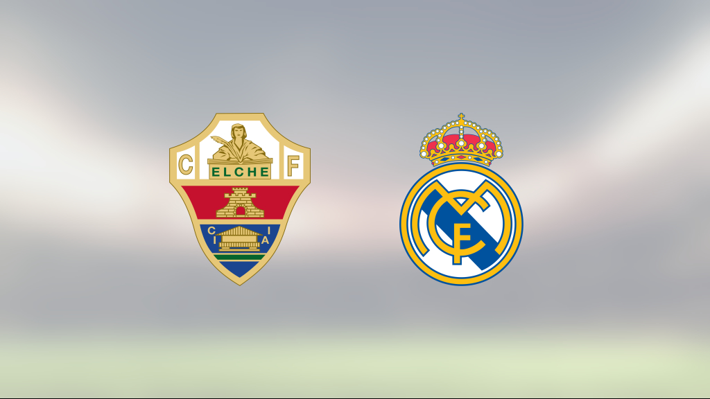 Kryss i 87:e minuten för Real Madrid mot Elche
