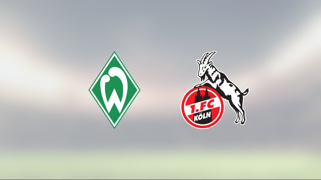 Werder Bremen i ledning i halvtid – men tappade segern mot Köln