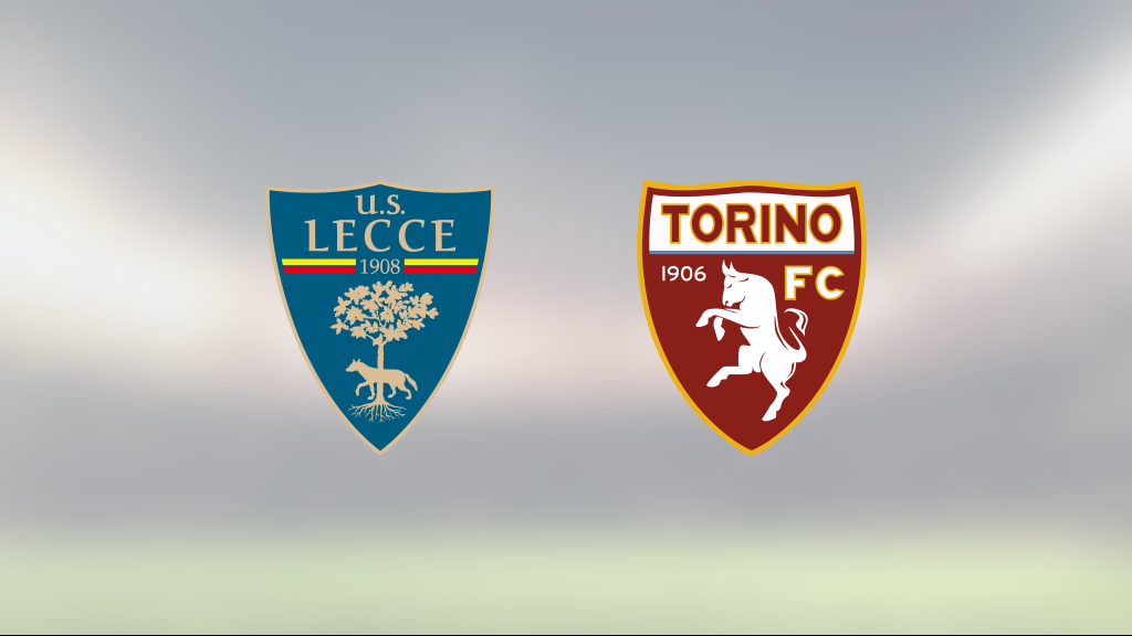 Lecce vann med 2–1 mot Torino