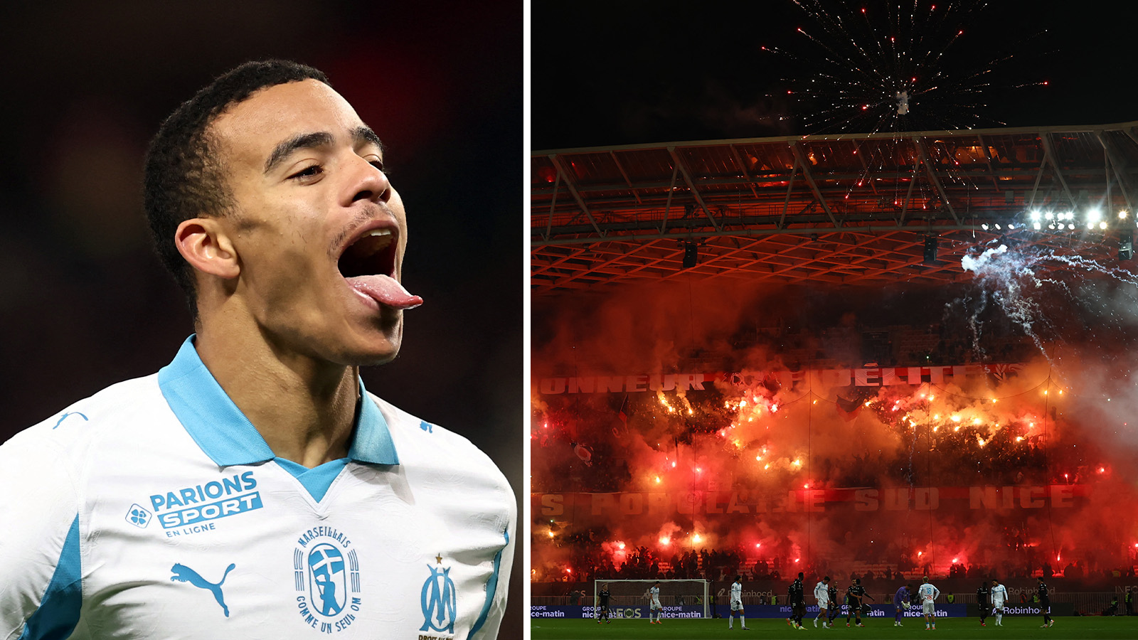 Kaosscener mellan Nice och Marseille