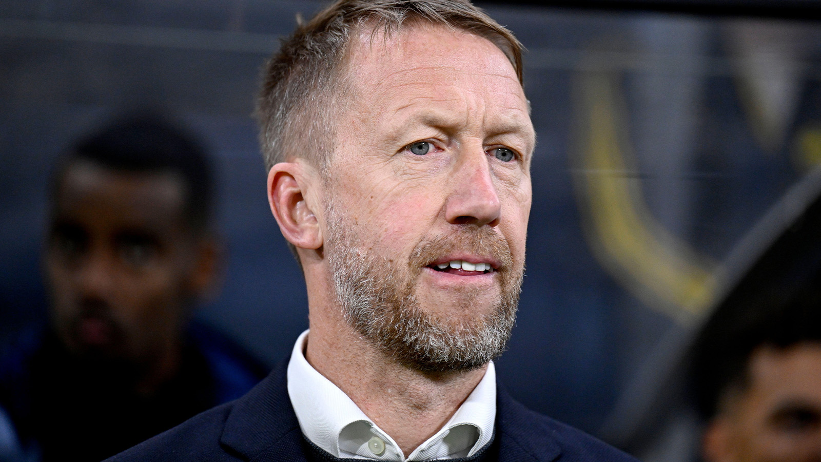 Stockholm, Sverige. 18 november 2025. STOCKHOLM, SVERIGE 20251118 Sveriges landslagskapten Graham Potter under tisdagens VM-kvalmatch i grupp B mellan Sverige och Slovenien på Strawberry Arena.