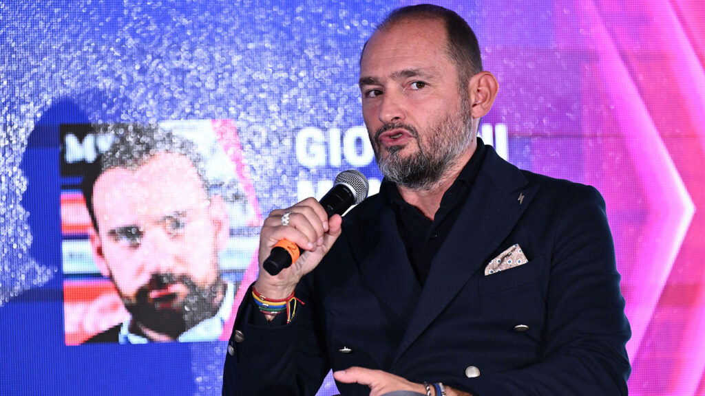 Gianluca Di Marzio från SKY under Social Football Summit 2024 på Olympiastadion den 19 november 2024 i Rom, Italien.