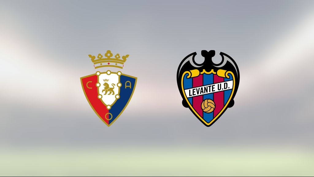 Segerlös svit bröts när Osasuna vann mot Levante med 2–0
