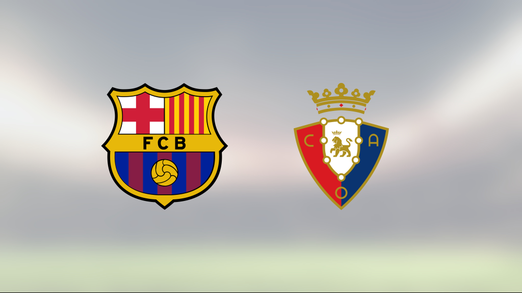 Formstarka Barcelona tog ny seger mot Osasuna