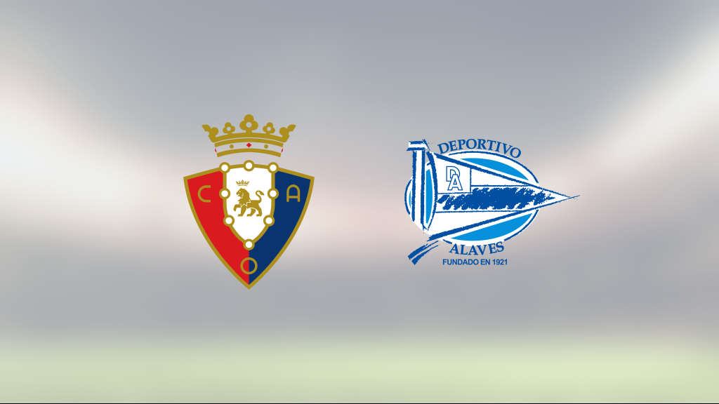 Ante Budimir gjorde två mål för Osasuna i segern mot Alaves