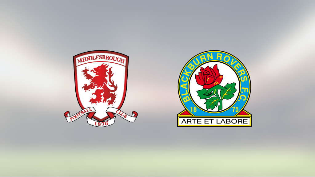 Stark insats när Blackburn tog poäng borta mot Middlesbrough