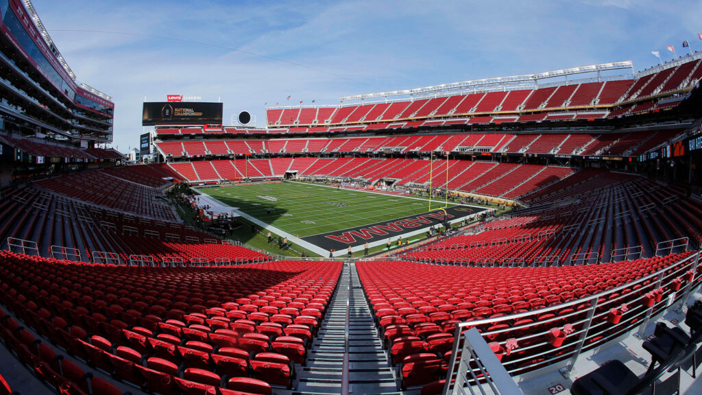 7 januari 2019, generell vy över Levi's Stadium före National Championship mellan Clemson Tigers och Alabama Crimson Tide på Levi's Stadium i Santa Clara, Kalifornien.