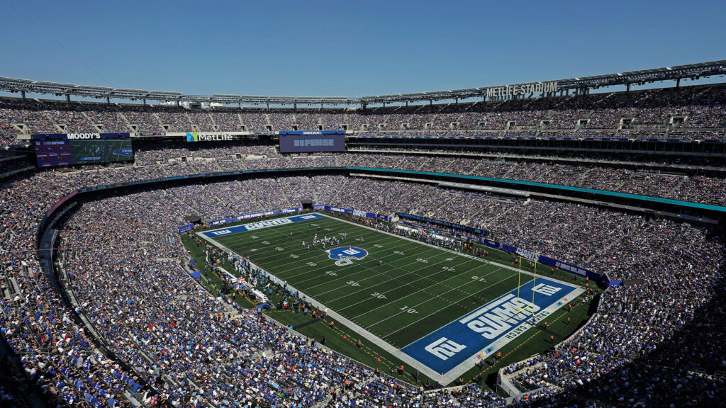 En allmän vy under en NFL-fotbollsmatch mellan New York Giants och Los Angeles Chargers på MetLife Stadium, söndag den 28 september 2025, i East Rutherford, New Jersey.