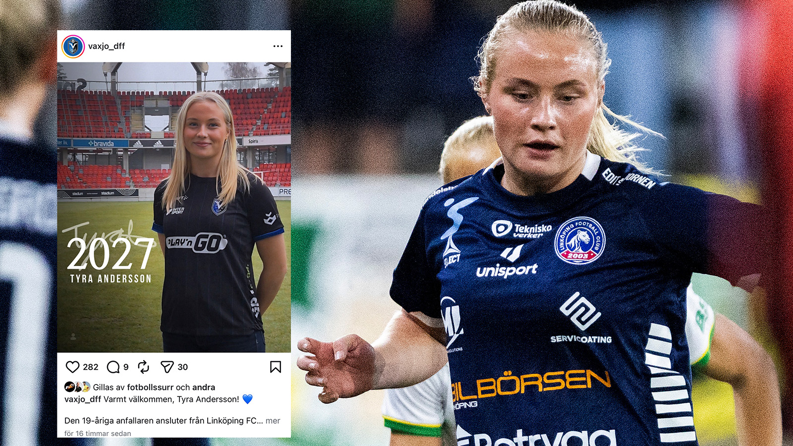 Klart: Tyra Andersson presenterad av Växjö DFF