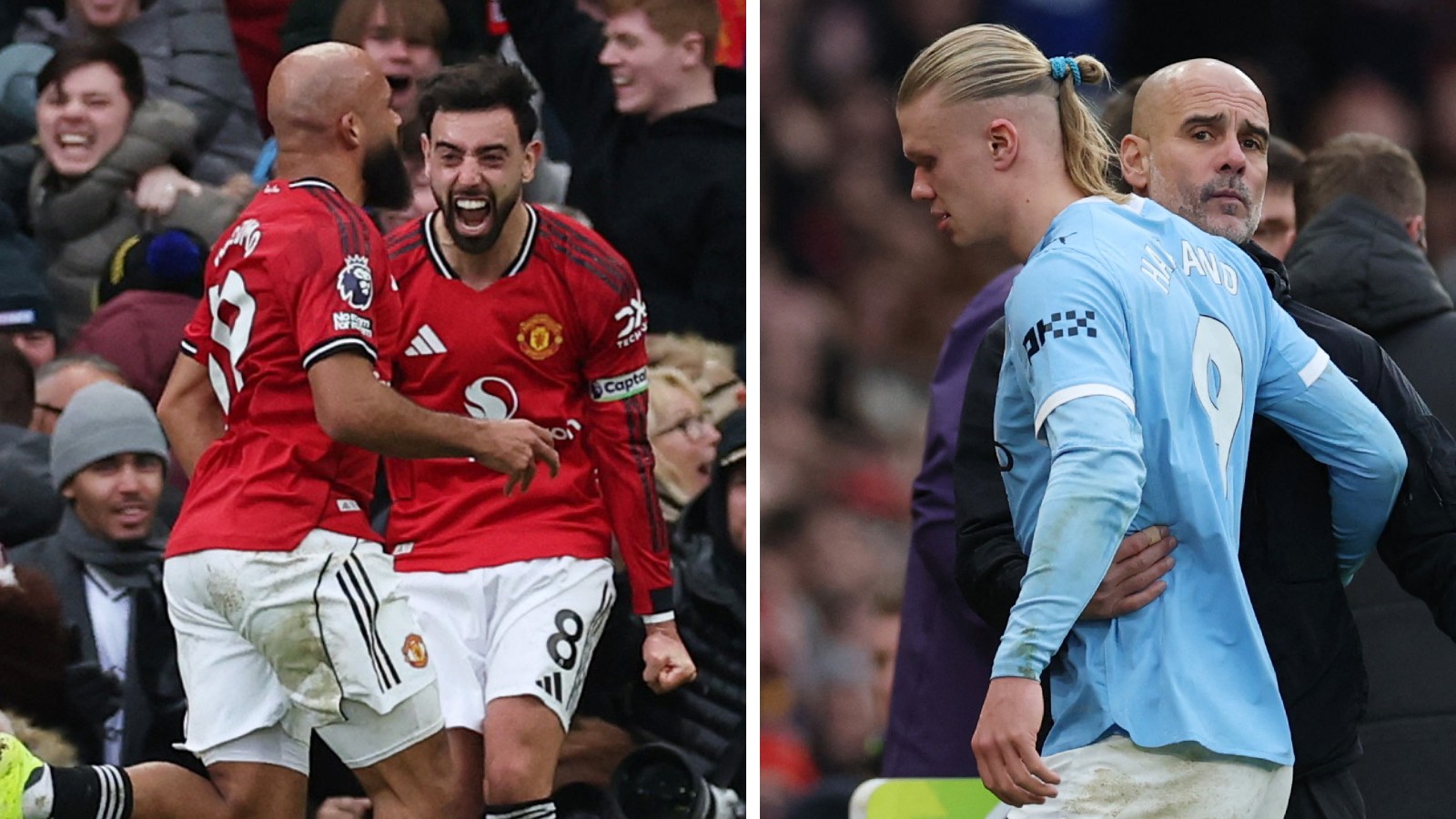 Manchester United starkast i derbyt – Haaland utbytt mållös