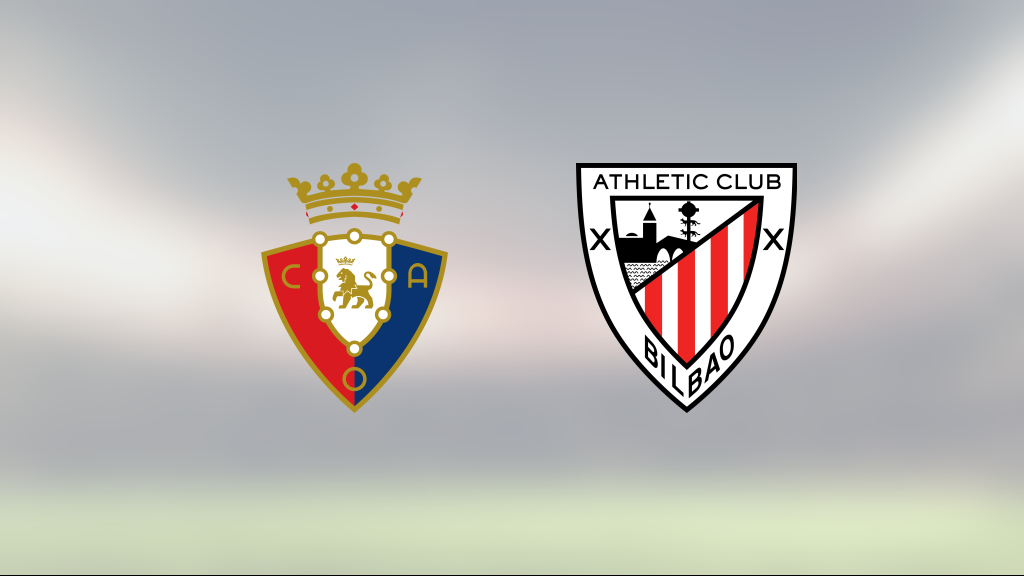 Osasuna i ledning i halvtid – men tappade segern mot Atlethic Bilbao