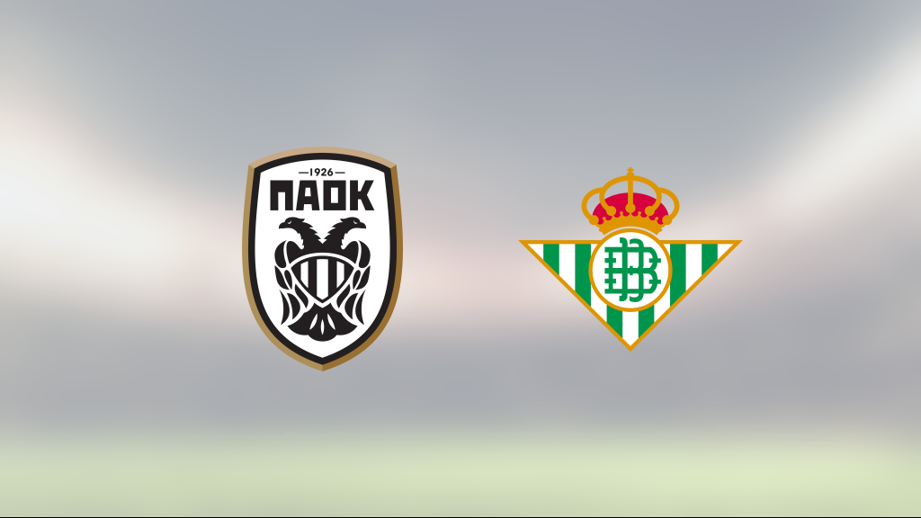 Real Betis föll med 0–2 borta mot PAOK