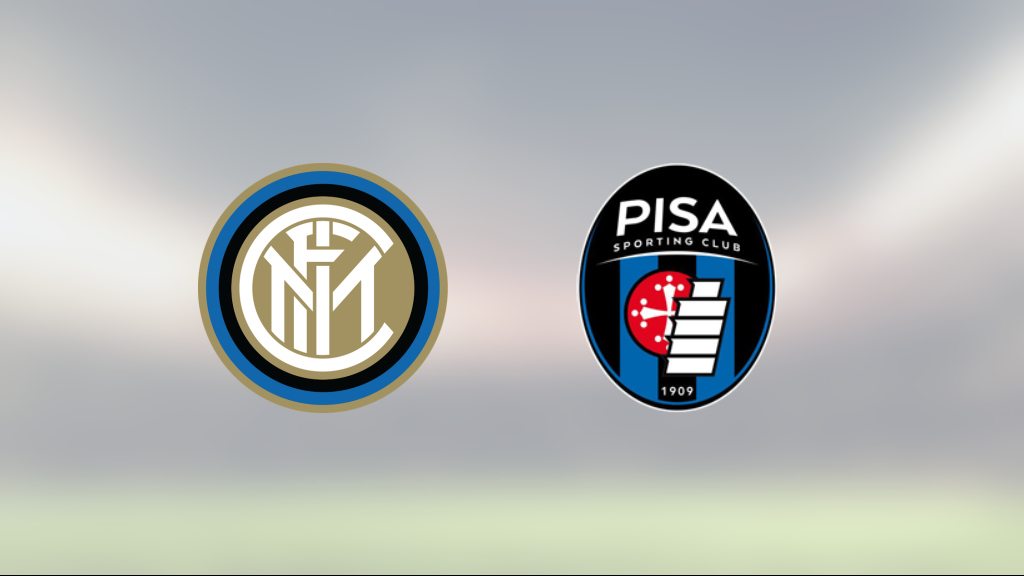 Tuff match slutade med seger för Inter mot Pisa