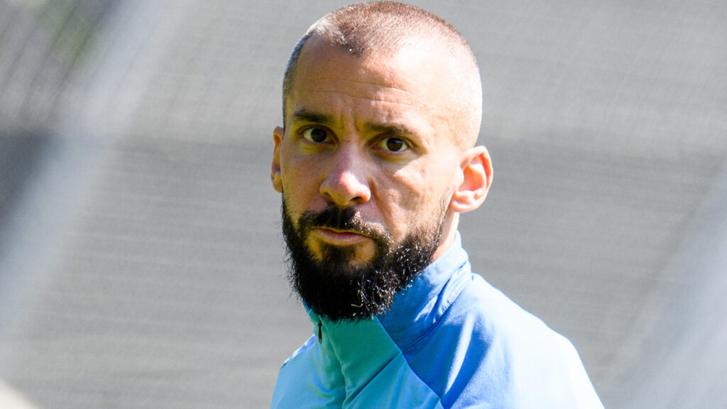 200804 Guillermo Molins under en träning med Malmö FF den 4 augusti 2020 i Malmö.