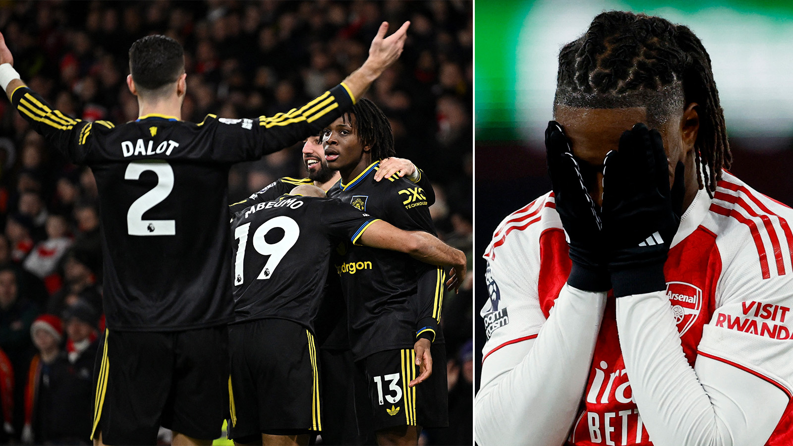 Cunha hjälte för United som vände och vann mot Arsenal