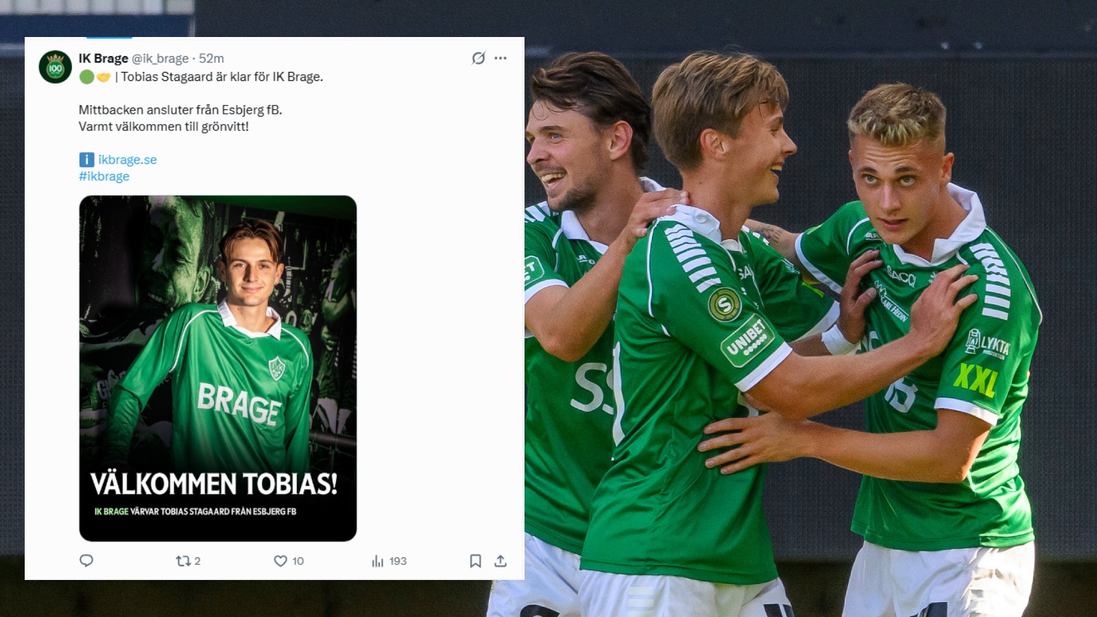 Klart: IK Brage värvar Tobias Stagaard