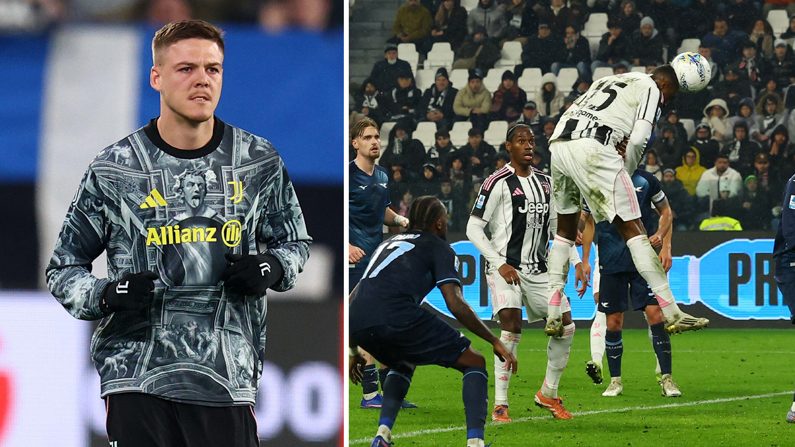 Emil Holm bänkad när Juventus räddade poäng mot Lazio